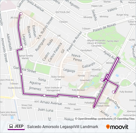 JEEP Bus Line Map