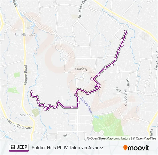 JEEP Bus Line Map