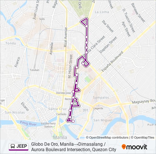 JEEP bus Line Map