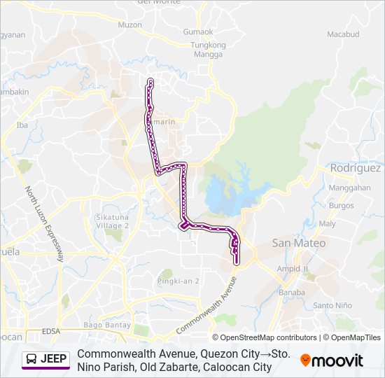 JEEP Bus Line Map