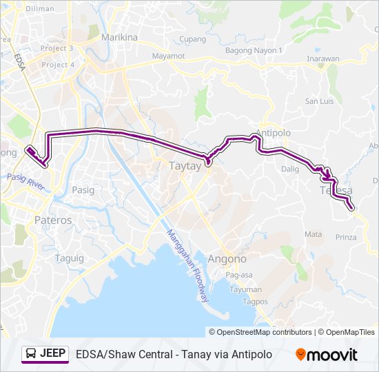 JEEP bus Line Map