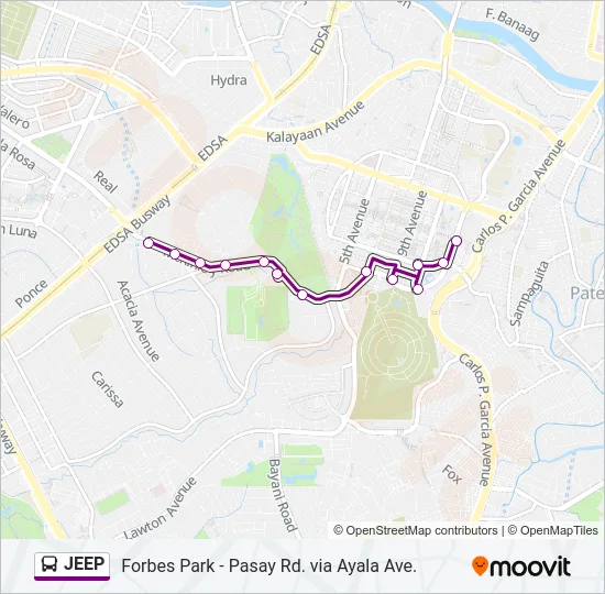 JEEP Bus Line Map