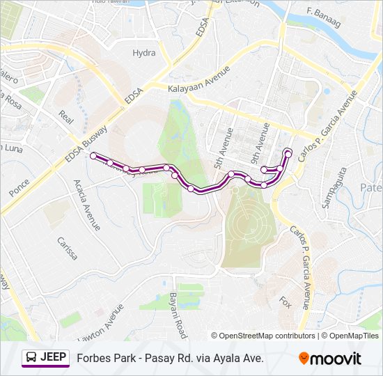 JEEP Bus Line Map