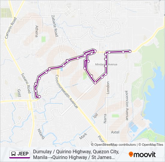 JEEP Bus Line Map