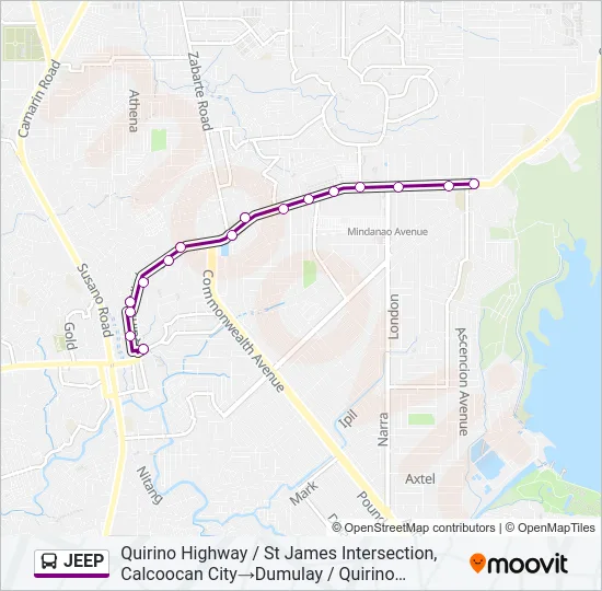JEEP Bus Line Map