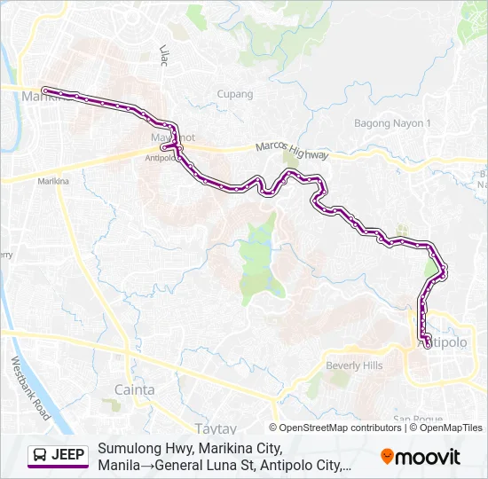 JEEP Bus Line Map