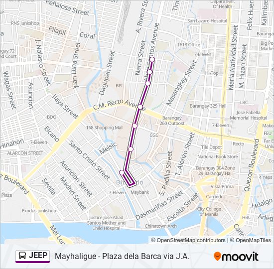 JEEP bus Line Map