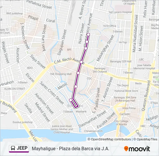 JEEP Bus Line Map