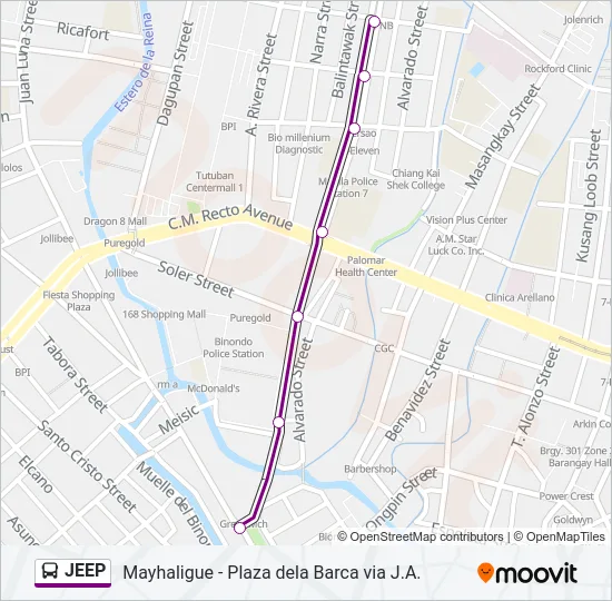JEEP Bus Line Map