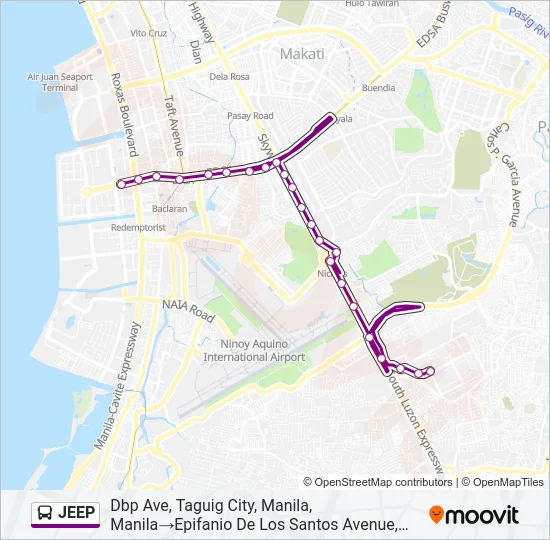 JEEP Bus Line Map