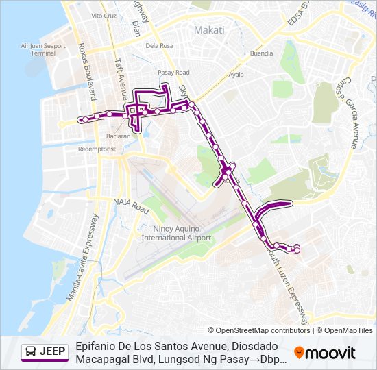 JEEP Bus Line Map