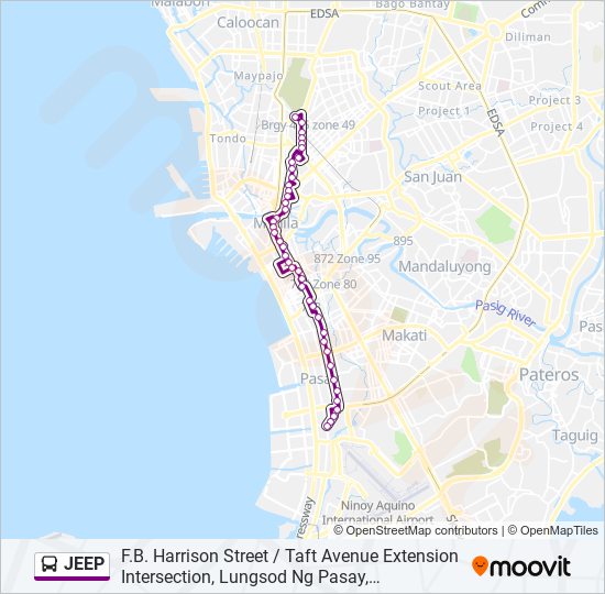 JEEP bus Line Map