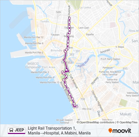 JEEP bus Line Map