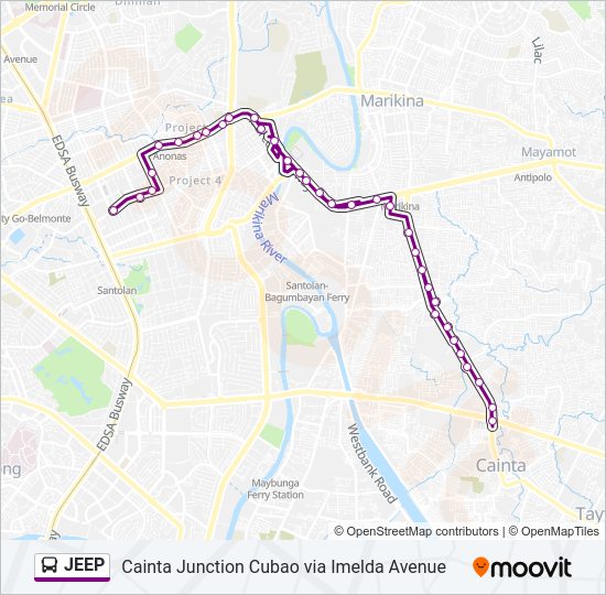 JEEP Bus Line Map