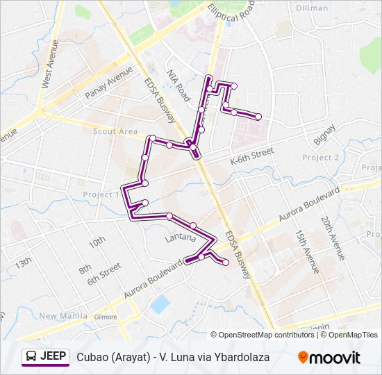 JEEP bus Line Map