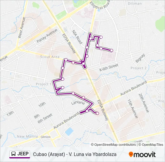 JEEP Bus Line Map