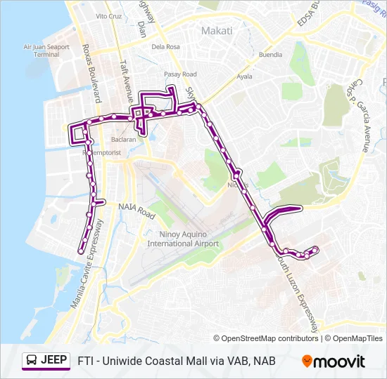 JEEP Bus Line Map