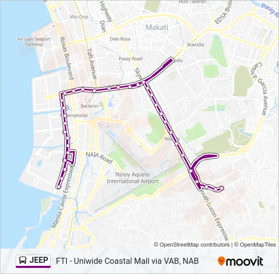 JEEP Bus Line Map