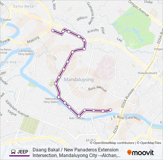 JEEP bus Line Map