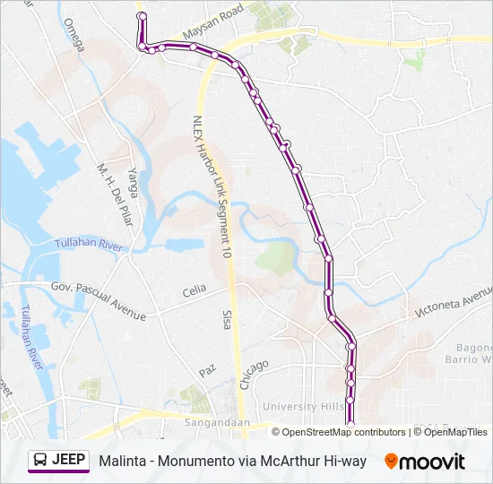 JEEP Bus Line Map