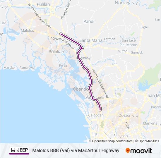 JEEP Bus Line Map