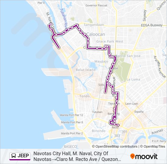 JEEP Bus Line Map