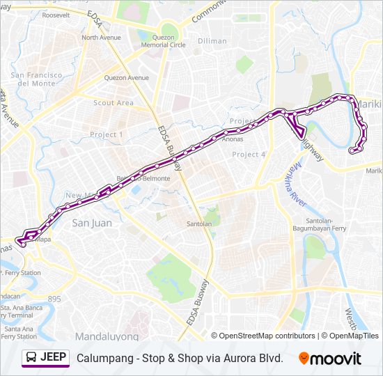 JEEP bus Line Map