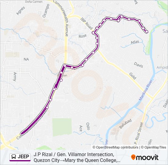 JEEP bus Line Map