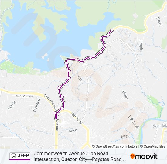 JEEP Bus Line Map