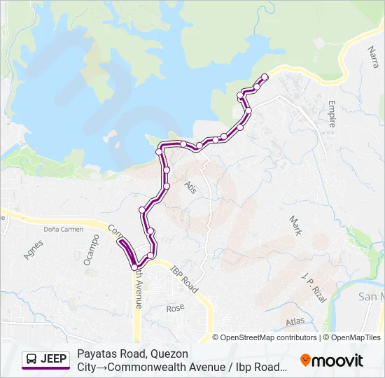 JEEP Bus Line Map