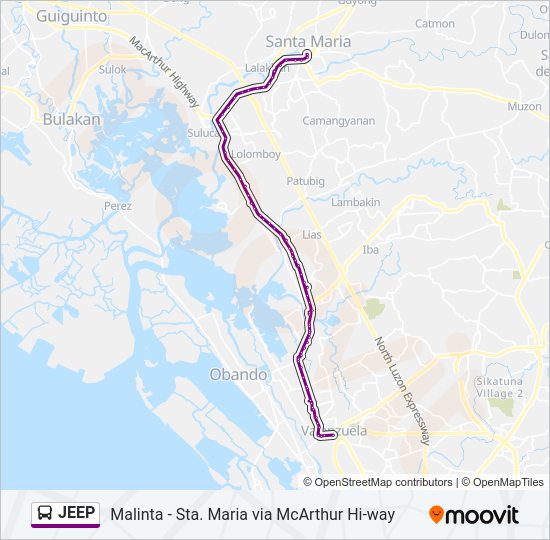 JEEP Bus Line Map