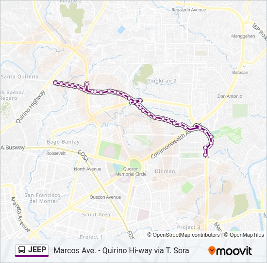 JEEP bus Line Map