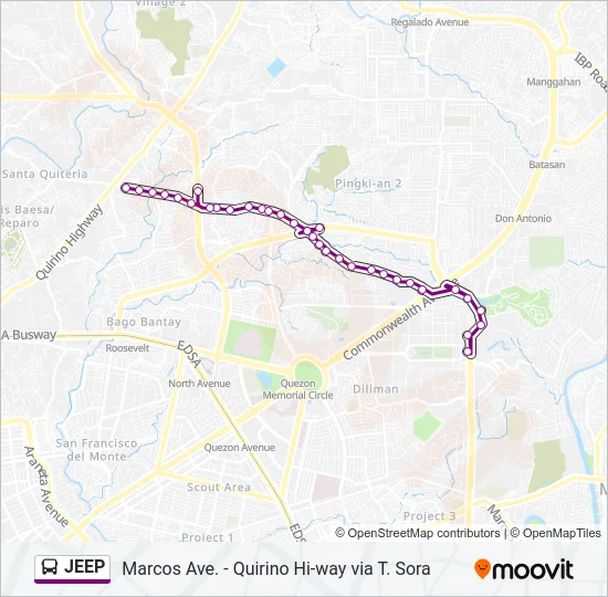 JEEP Bus Line Map