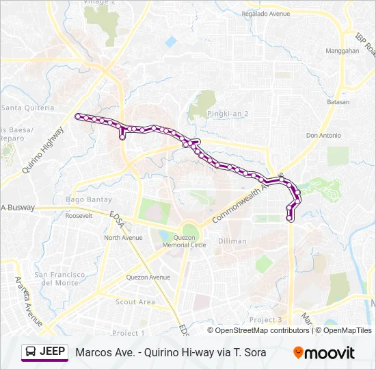 JEEP Bus Line Map