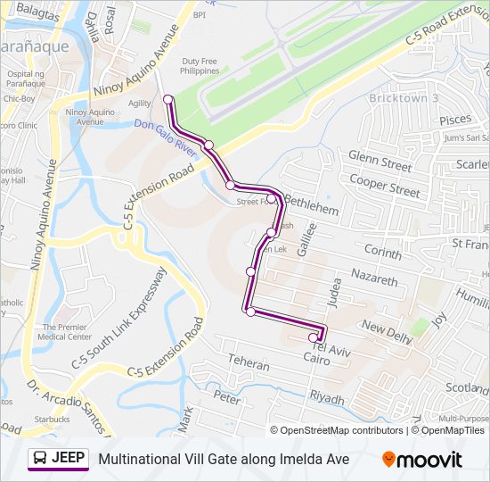 JEEP Bus Line Map