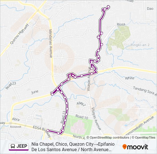 JEEP Bus Line Map