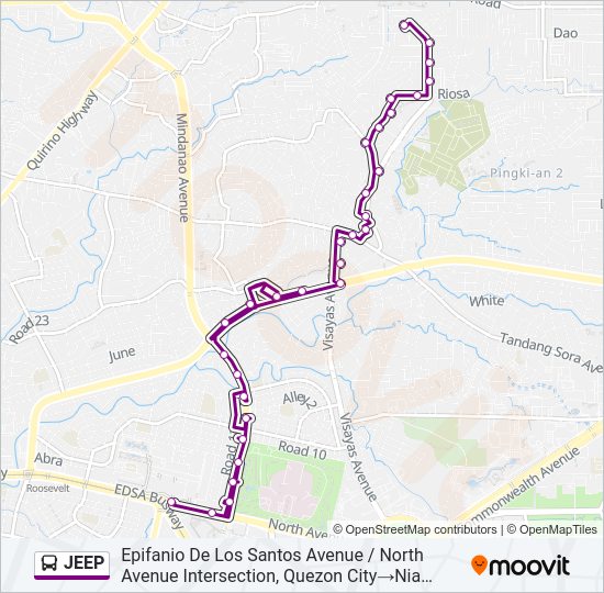 JEEP Bus Line Map