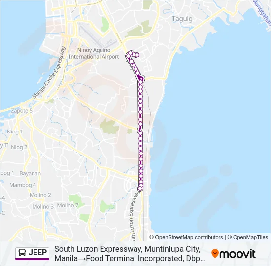 JEEP Bus Line Map