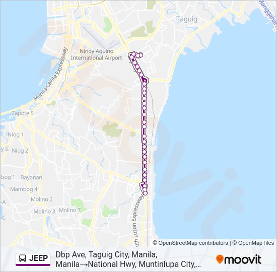 JEEP Bus Line Map