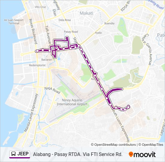 JEEP Bus Line Map