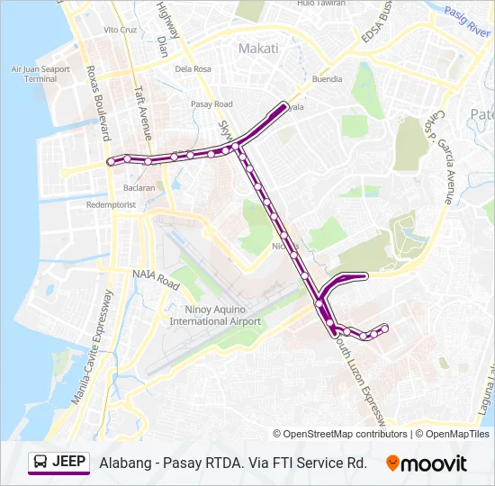JEEP Bus Line Map