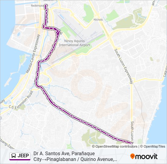 JEEP Bus Line Map