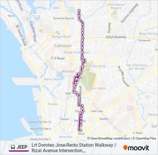 JEEP bus Line Map