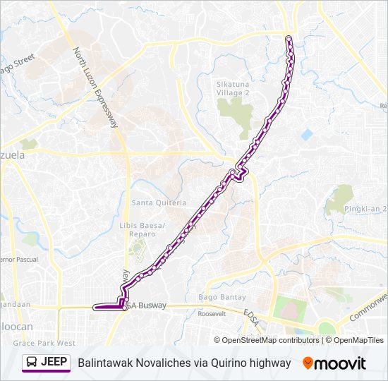 JEEP Bus Line Map