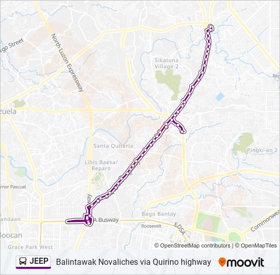 JEEP bus Line Map