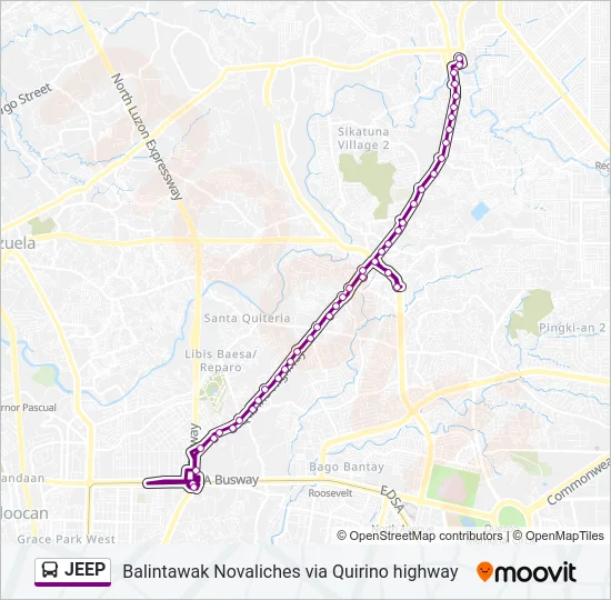 JEEP Bus Line Map
