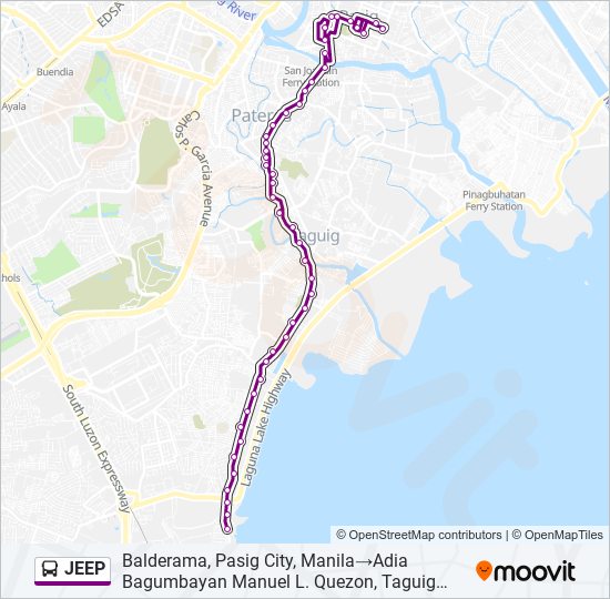 JEEP bus Line Map