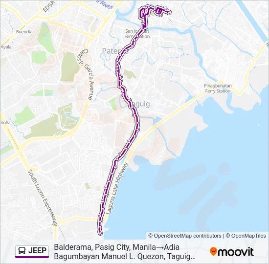 JEEP Bus Line Map