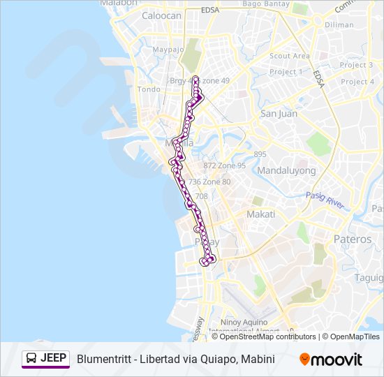 JEEP bus Line Map