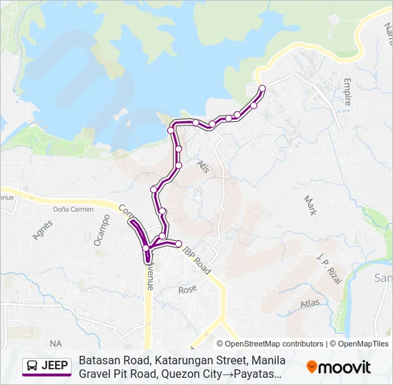 JEEP Bus Line Map